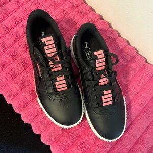 Puma Black and Pink Sneakers